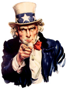 Uncle Sam pointing finger 